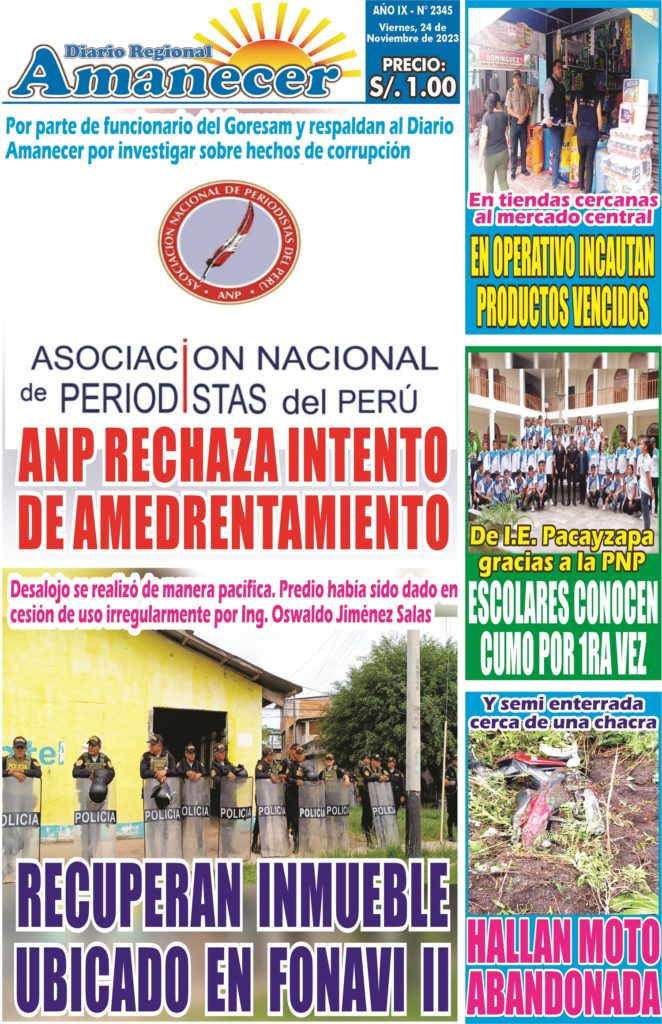 Intervienen A Agente Del INPE Moyobamba Diario Amanecer